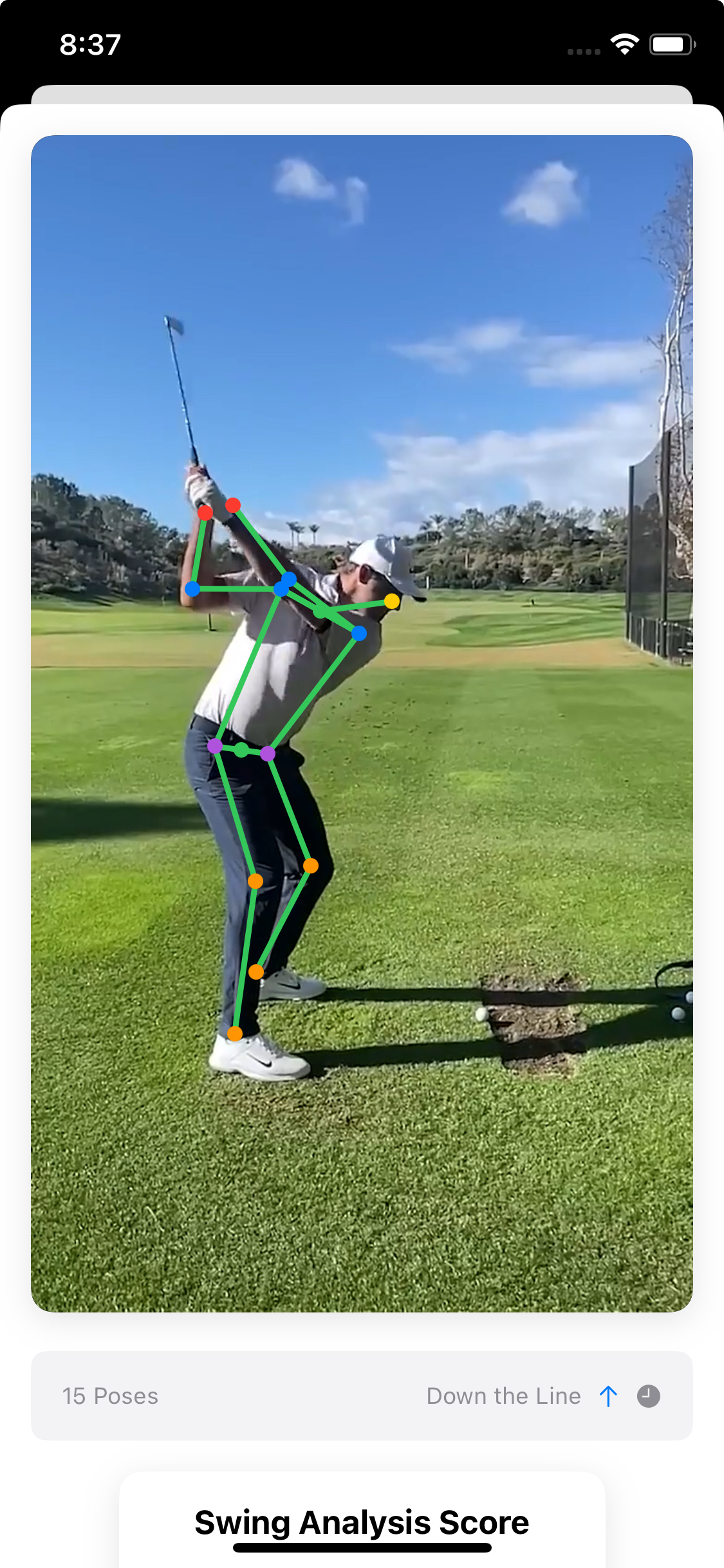 Golf Instructor AI App Screenshot